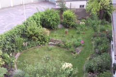 Blick aus dem zweiten Stock
